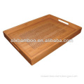 bamboo serving dish tray with small grain handle